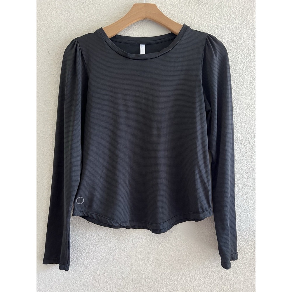 The Bubble Athletic Mesh Black Top Small Long Sleeve Performance Pickle Ball